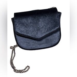 Anthropologie Crossbody Clutch Velvet Lucite NWOT